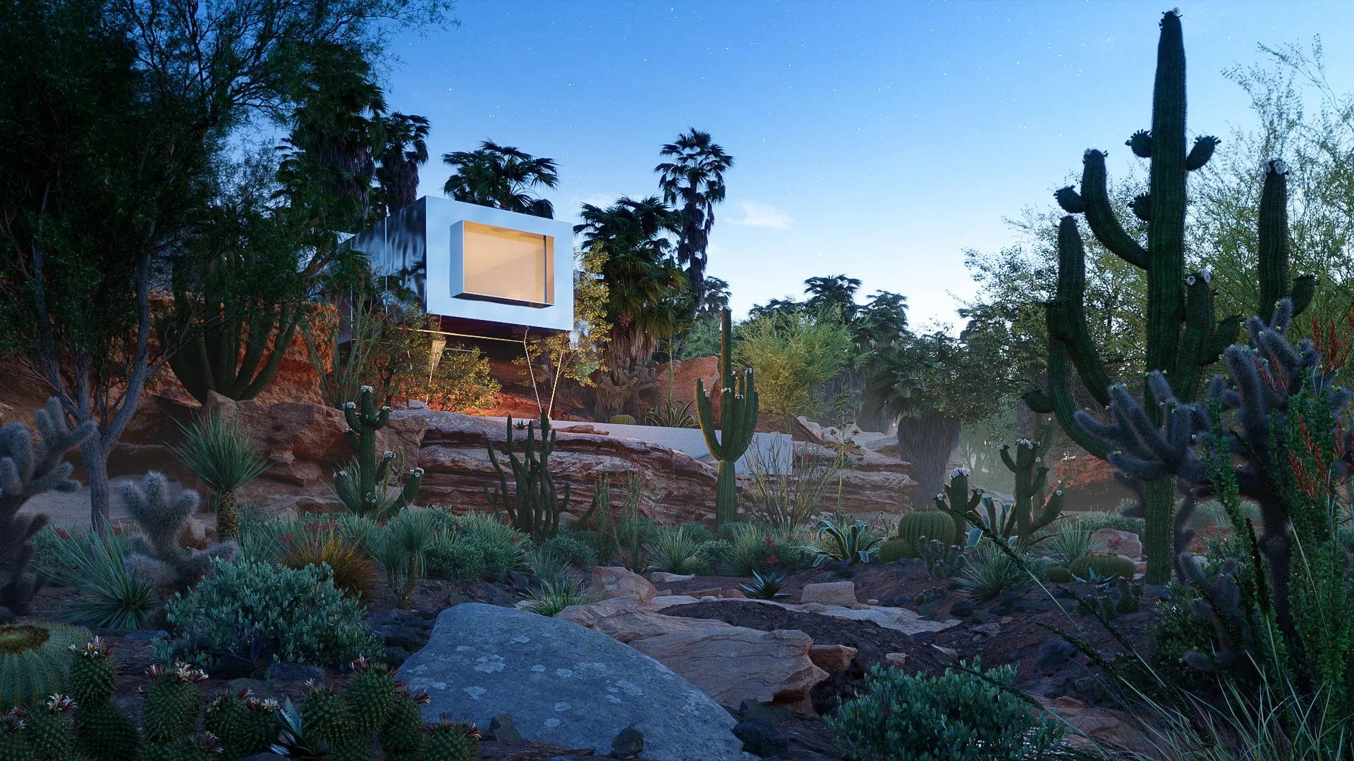 مدل سه بعدی گیاهان باغ خانه مکزیکی - 10