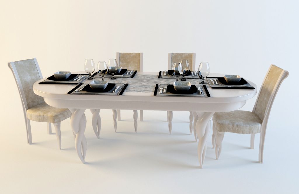 دانلود 60 مدل سه بعدی میز ناهار خوری - 14
