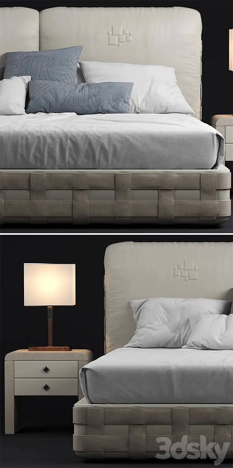 مدل سه بعدی تخت خواب کلاسیک 58 - 4