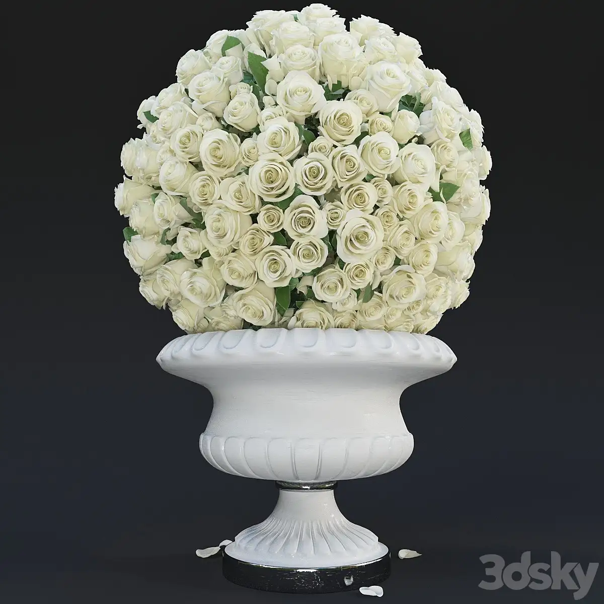دانلود آبجکت گلدان گل کلاسیک 17 - 2