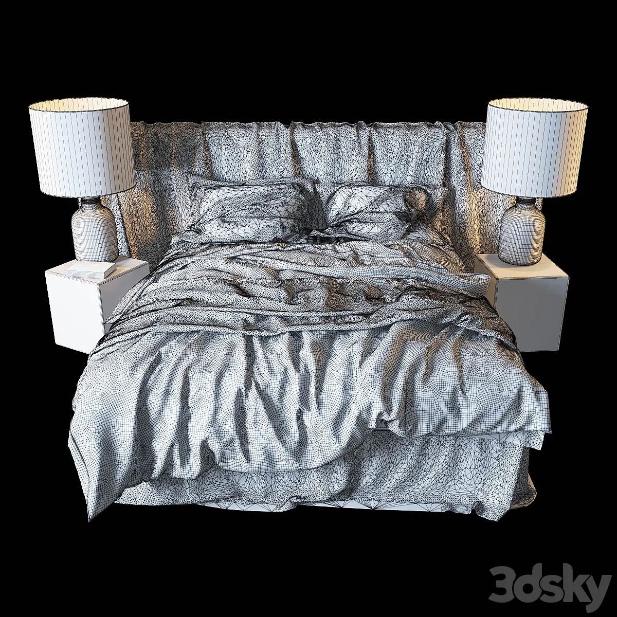 مدل سه بعدی تخت خواب مدرن 26 - 6