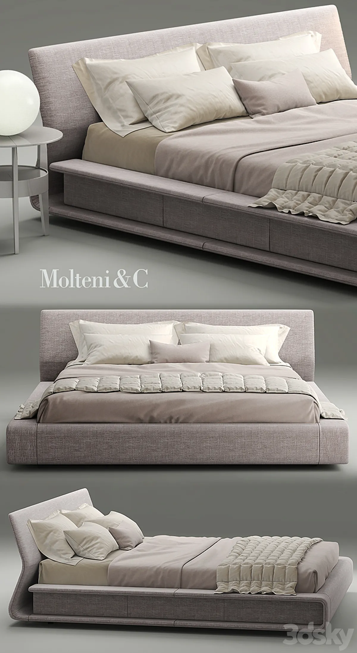 مدل سه بعدی تخت خواب مدرن 36 - 4