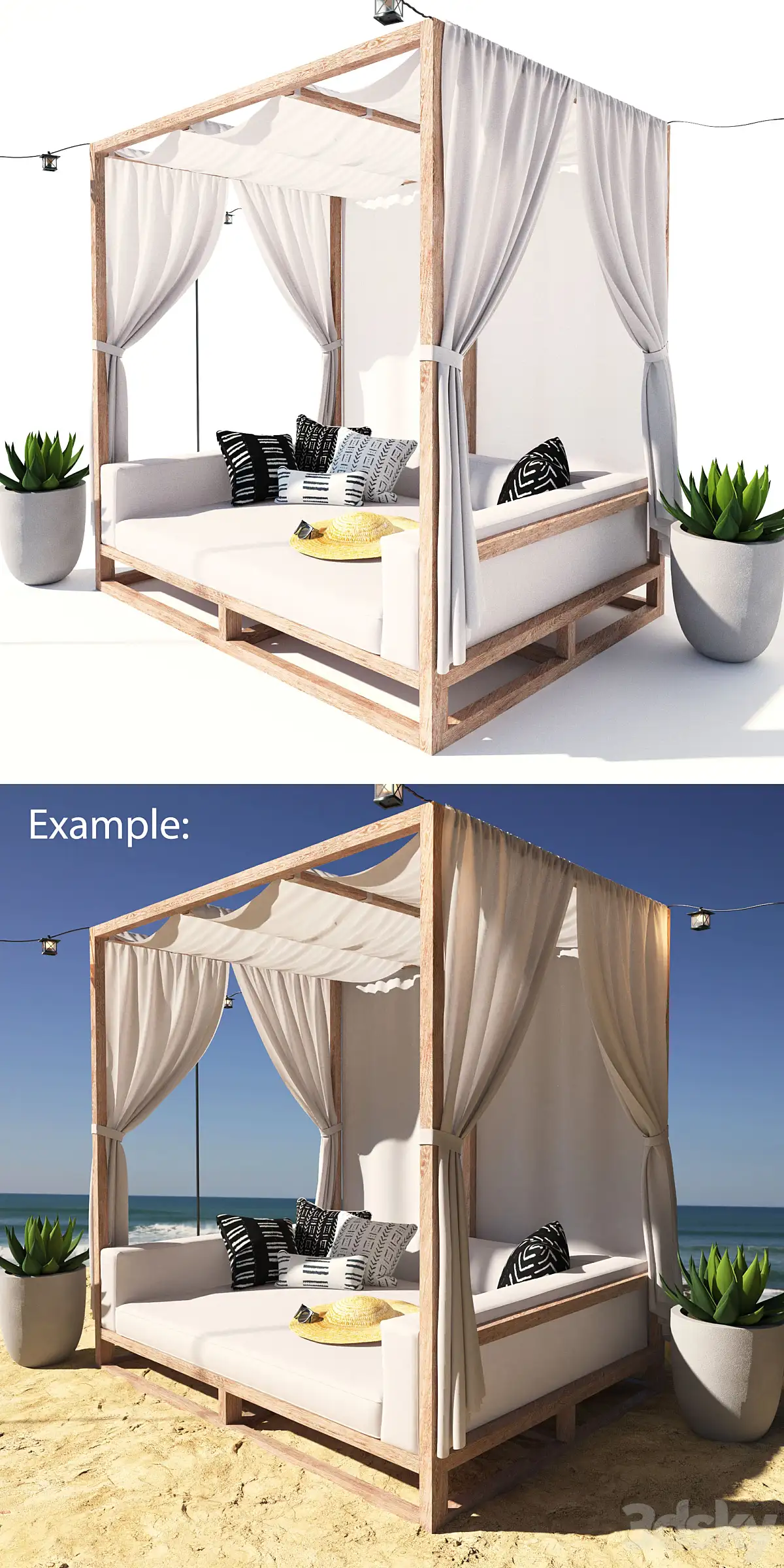 دانلود مدل سه بعدی تخت خواب مدرن 58 - 4