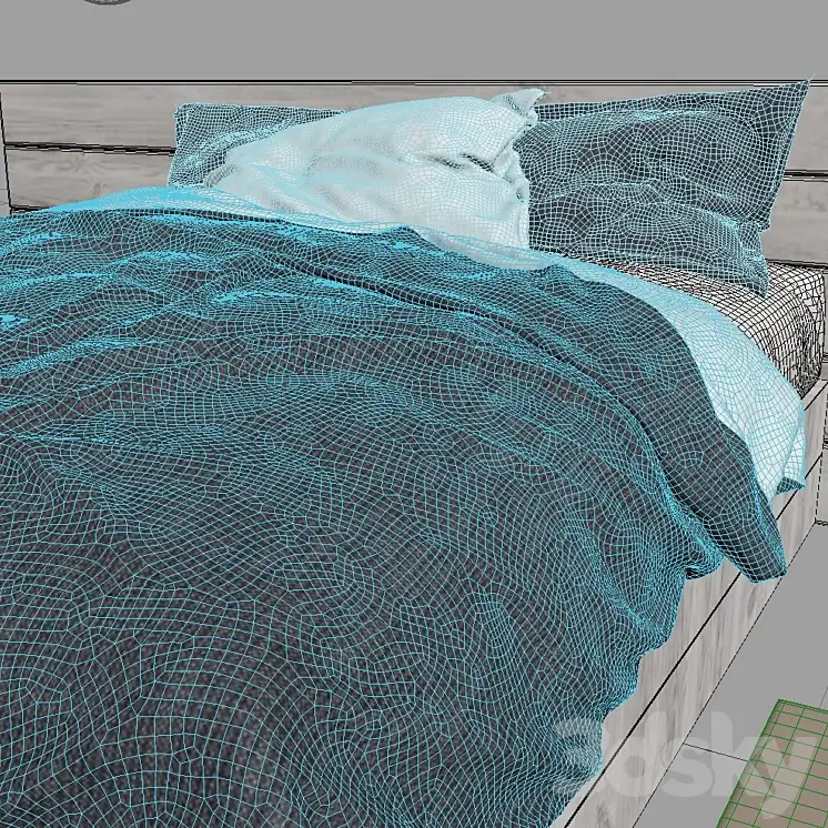 مدل سه بعدی تخت خواب مدرن 64 - 6