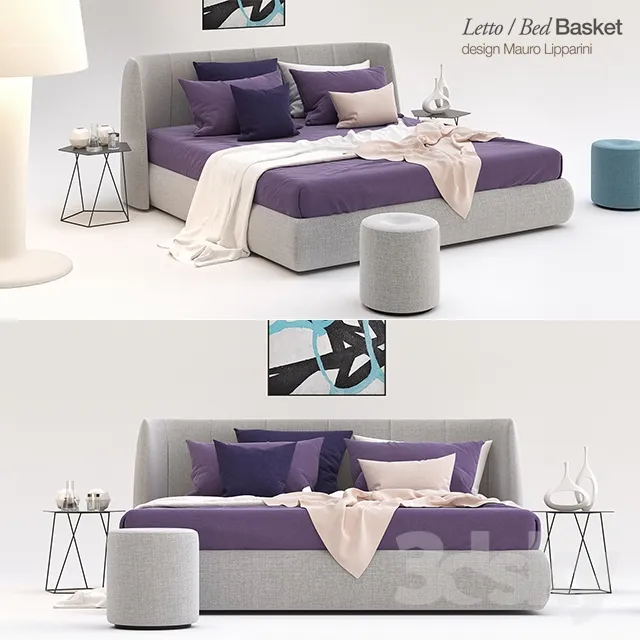 مدل سه بعدی تخت خواب مدرن 2 - 2
