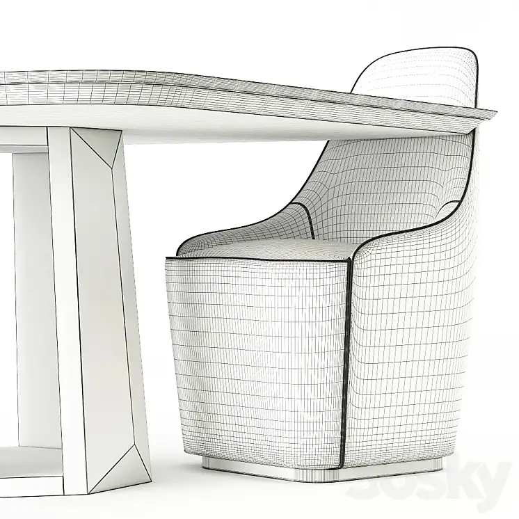 دانلود مدل سه بعدی میز ناهار خوری مدرن 42 - 6