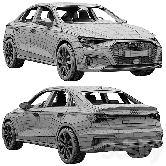 آبجکت ماشین Audi A3 Limousine 2021 - 10