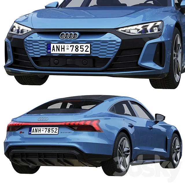 آبجکت ماشین Audi RS e Tron GT - 8