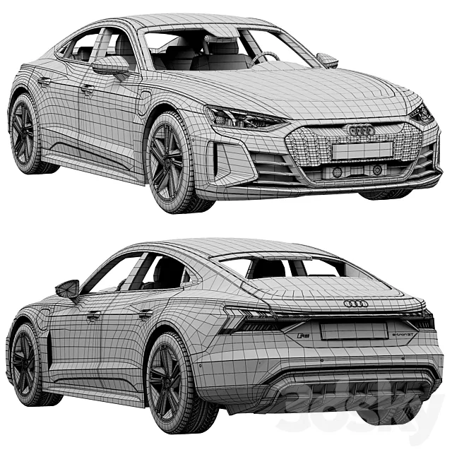 آبجکت ماشین Audi RS e Tron GT - 10