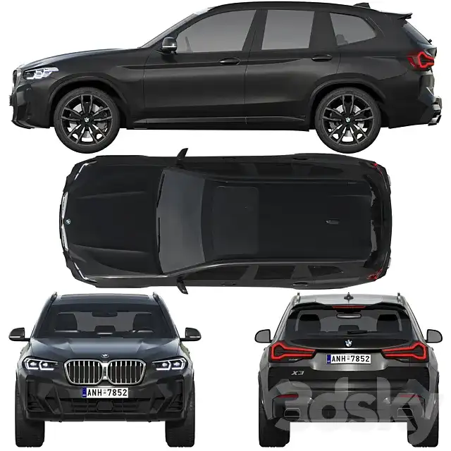 آبجکت ماشین BMW X3 2022 - 5