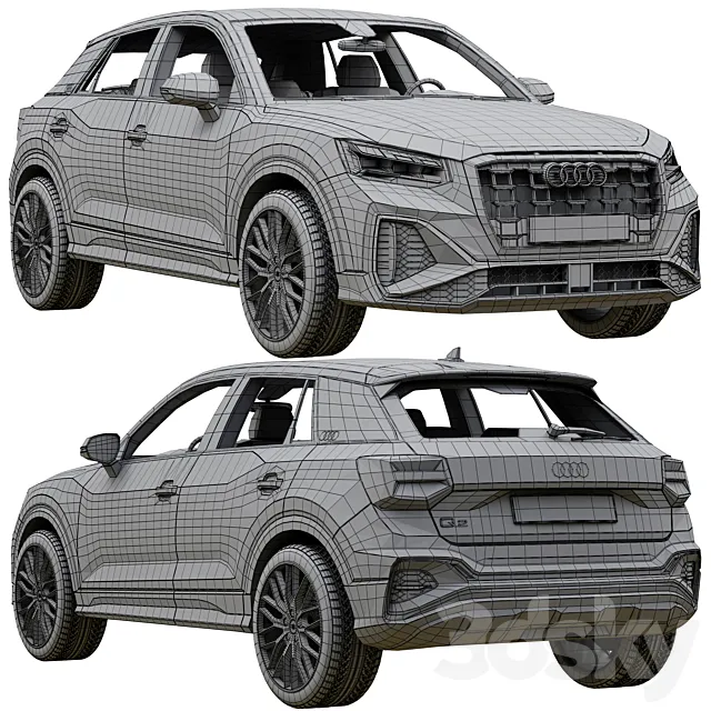 آبجکت ماشین Crossover Audi Q2 2021 - 10