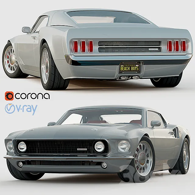 مدل سه بعدی ماشین Ford Mustang Mach 40 - 2