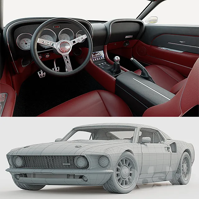 مدل سه بعدی ماشین Ford Mustang Mach 40 - 10