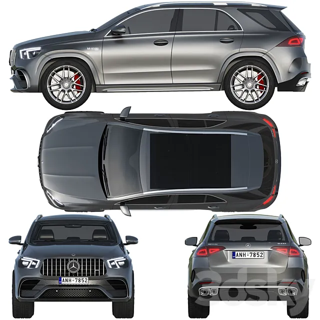 آبجکت ماشین Mercedes Benz AMG GLE 63 2021 - 8