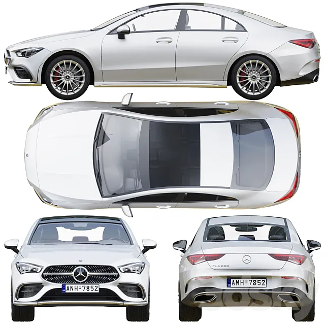 آبجکت ماشین Mercedes Benz CLA Coupe 250 2020 - 6