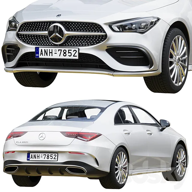 آبجکت ماشین Mercedes Benz CLA Coupe 250 2020 - 8