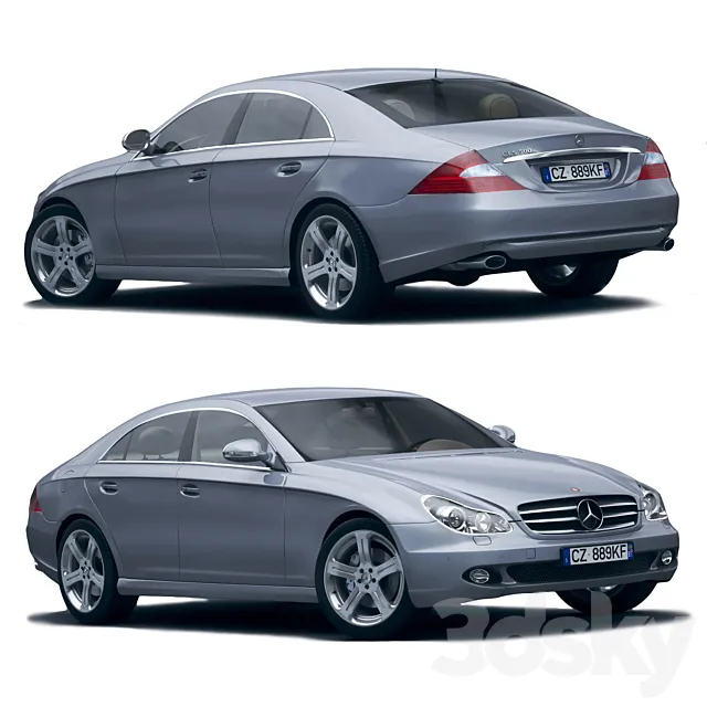 مدل سه بعدی ماشین Mercedes Benz CLS500 - 2