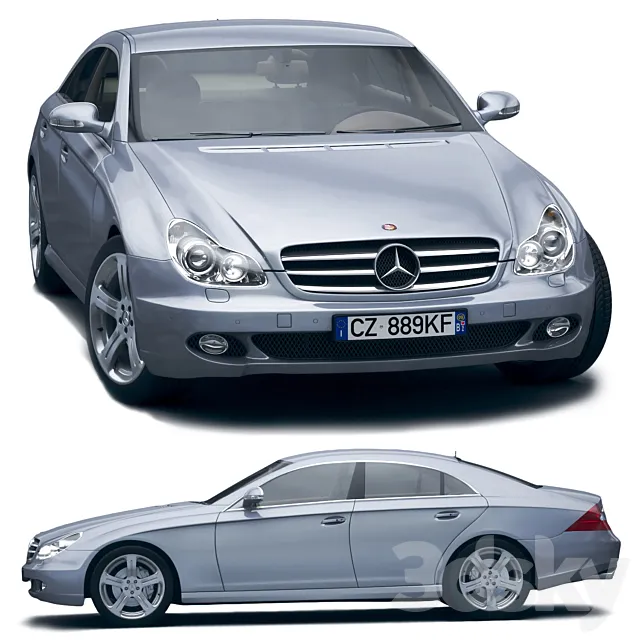 مدل سه بعدی ماشین Mercedes Benz CLS500 - 4