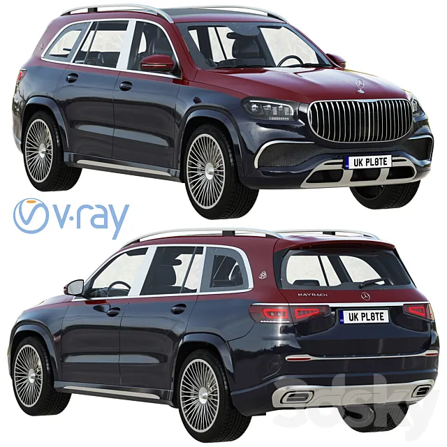 آبجکت ماشین Mercedes Benz Maybach GLS - 2