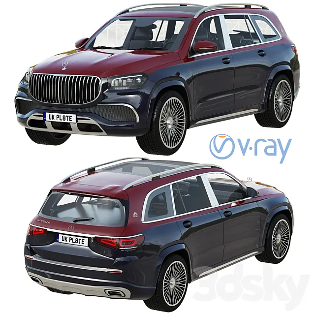 آبجکت ماشین Mercedes Benz Maybach GLS - 4