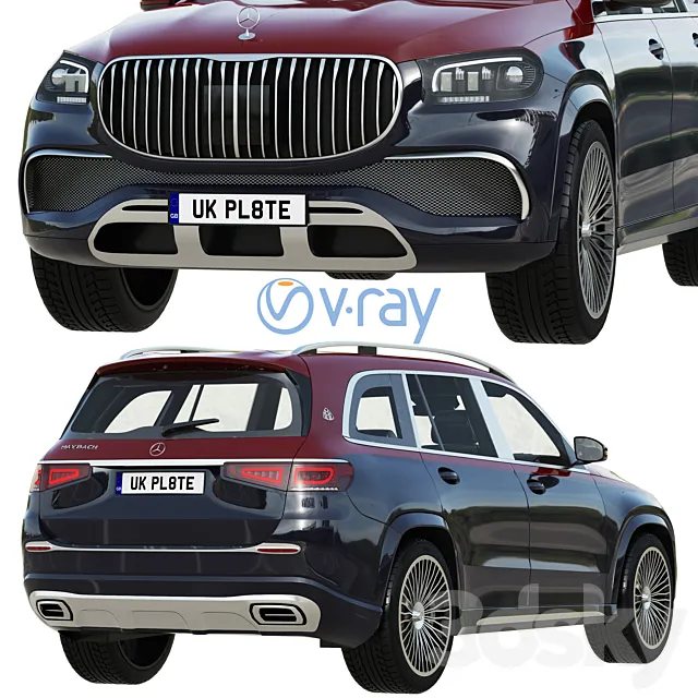 آبجکت ماشین Mercedes Benz Maybach GLS - 8