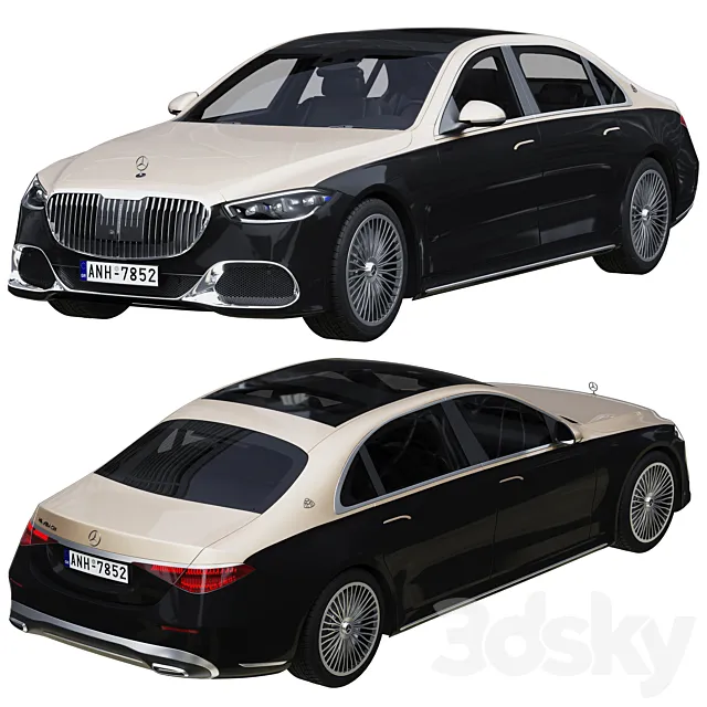 آبجکت ماشین Mercedes Benz S Class Maybach 2021 - 4