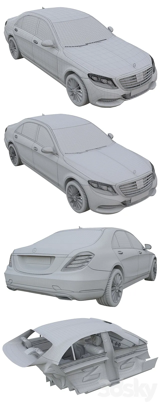 آبجکت ماشین Mercedes W222 - 6