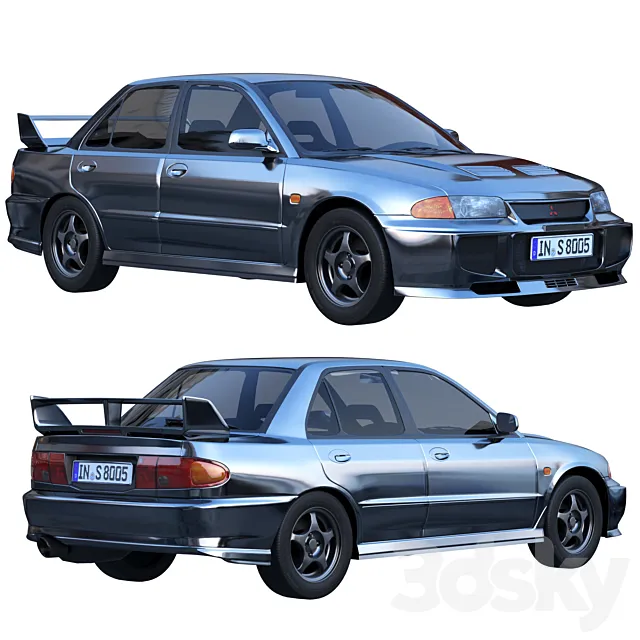 مدل سه بعدی ماشین Mitsubishi Lancer Evolution - 2