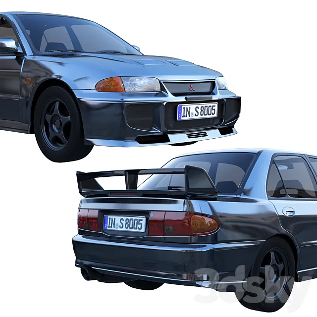 مدل سه بعدی ماشین Mitsubishi Lancer Evolution - 4