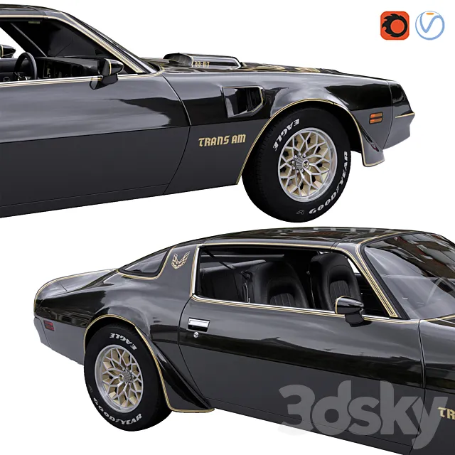 آبجکت ماشین Pontiac Firebird Trans Am 1977 - 6