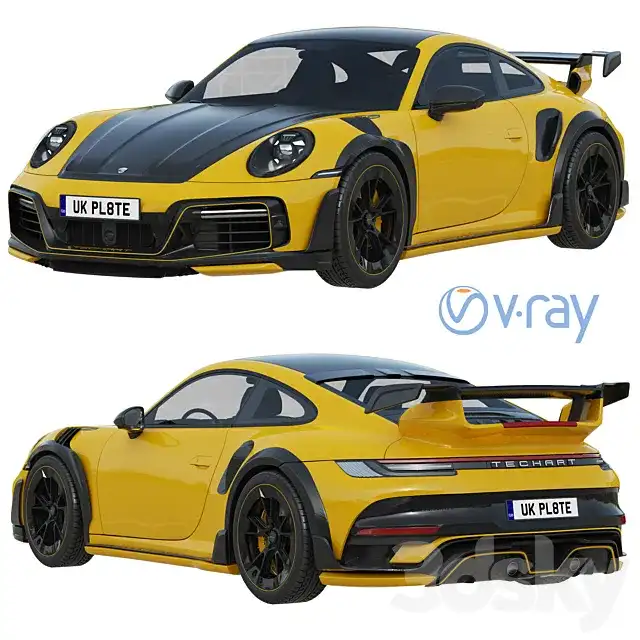 آبجکت ماشین Porsche 911 Techart GTstreet R 2022 - 3