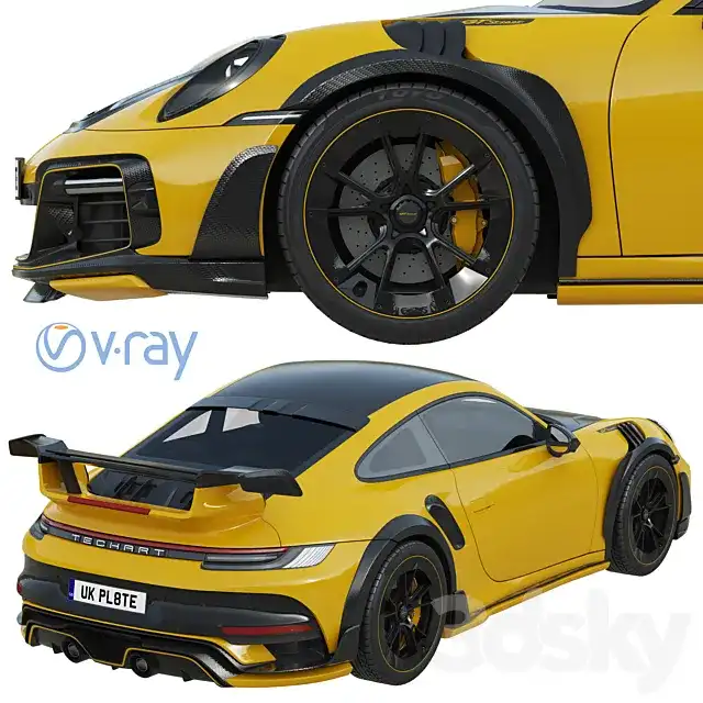 آبجکت ماشین Porsche 911 Techart GTstreet R 2022 - 7