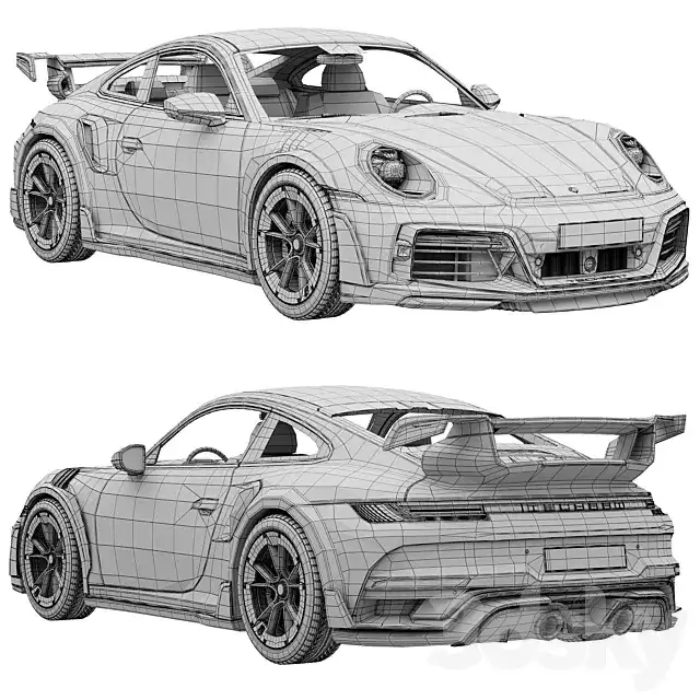 آبجکت ماشین Porsche 911 Techart GTstreet R 2022 - 9