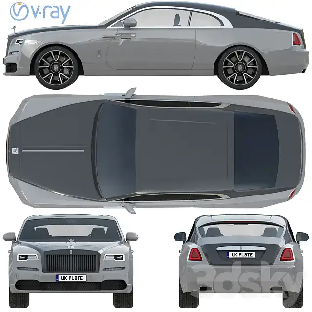 مدل سه بعدی ماشین Rolls Royce Wraith - 5