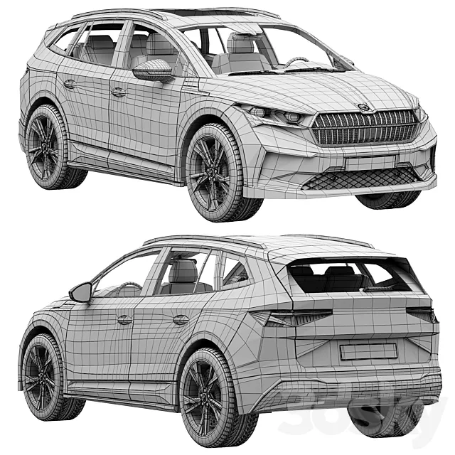 مدل سه بعدی ماشین SKODA ENYAQ iV - 10