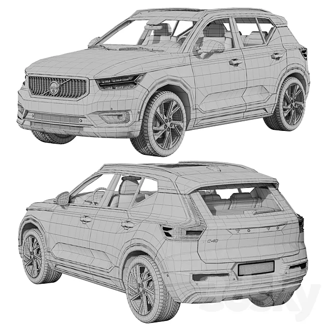 مدل سه بعدی ماشین Volvo XC40 XC40 Recharge 2020 - 6